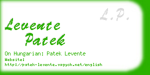 levente patek business card